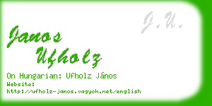 janos ufholz business card